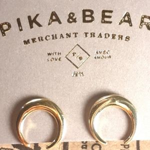 4 for $25 Sale- NWT Pika & Bear Gold Crescent Earrings